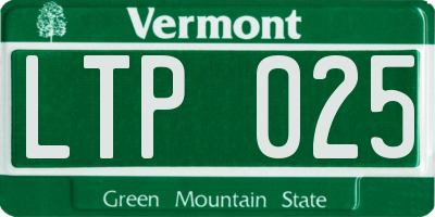 VT license plate LTP025
