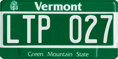 VT license plate LTP027