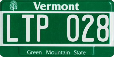 VT license plate LTP028