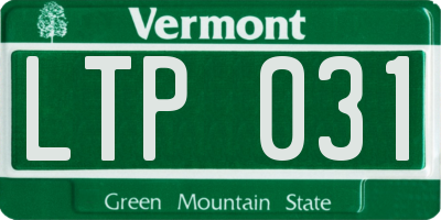 VT license plate LTP031