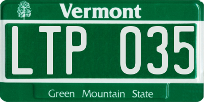 VT license plate LTP035