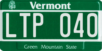 VT license plate LTP040
