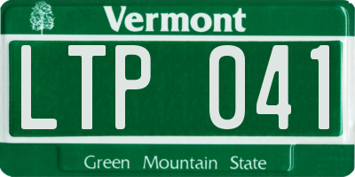 VT license plate LTP041