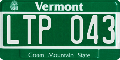 VT license plate LTP043