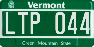 VT license plate LTP044