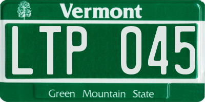 VT license plate LTP045