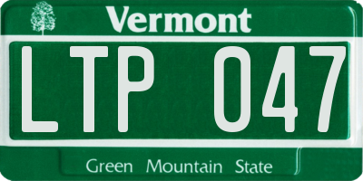 VT license plate LTP047