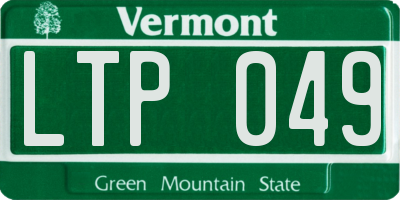 VT license plate LTP049
