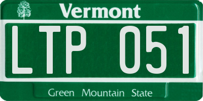 VT license plate LTP051