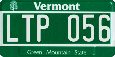 VT license plate LTP056