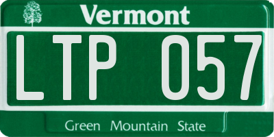 VT license plate LTP057