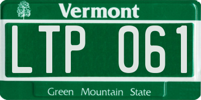 VT license plate LTP061