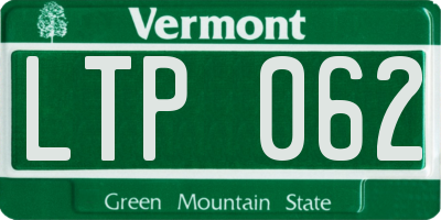 VT license plate LTP062