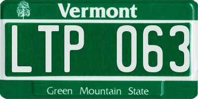 VT license plate LTP063
