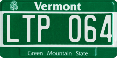 VT license plate LTP064