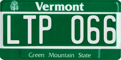VT license plate LTP066