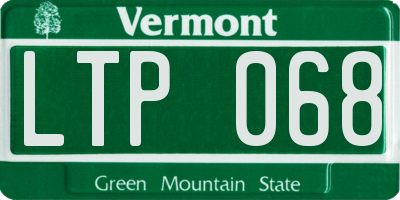 VT license plate LTP068