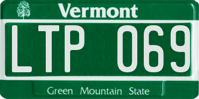 VT license plate LTP069
