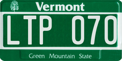 VT license plate LTP070