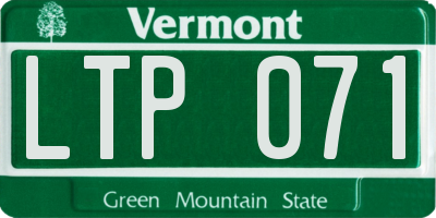 VT license plate LTP071