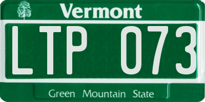 VT license plate LTP073