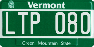 VT license plate LTP080
