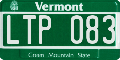 VT license plate LTP083