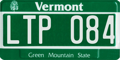 VT license plate LTP084