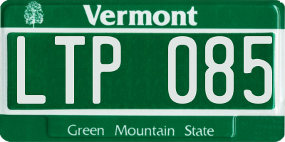 VT license plate LTP085