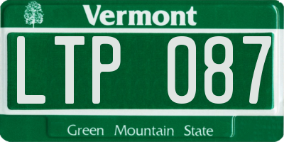 VT license plate LTP087
