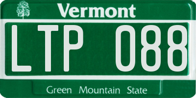 VT license plate LTP088