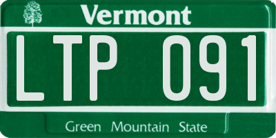 VT license plate LTP091