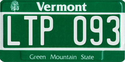 VT license plate LTP093