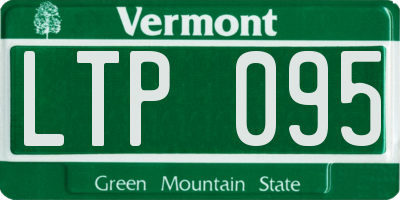 VT license plate LTP095