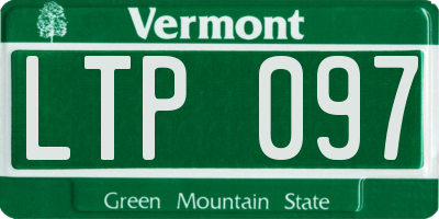 VT license plate LTP097