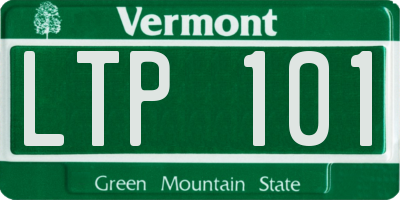 VT license plate LTP101