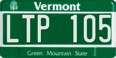 VT license plate LTP105