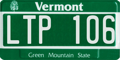 VT license plate LTP106