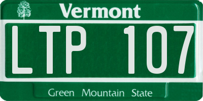 VT license plate LTP107