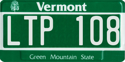 VT license plate LTP108