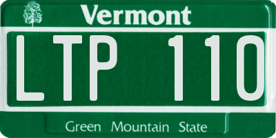 VT license plate LTP110