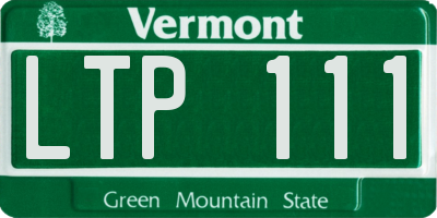 VT license plate LTP111