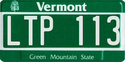 VT license plate LTP113