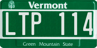 VT license plate LTP114