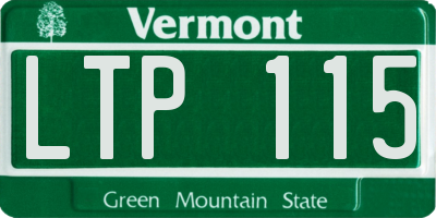 VT license plate LTP115