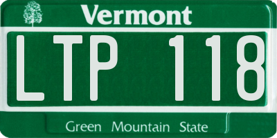 VT license plate LTP118