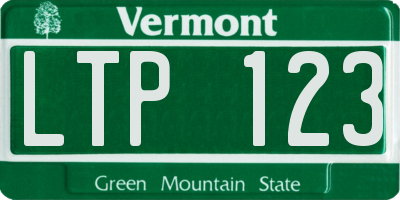 VT license plate LTP123