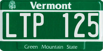 VT license plate LTP125