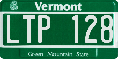 VT license plate LTP128