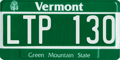VT license plate LTP130